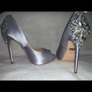 Badgley Mischka, kiara embellished peep-toe pump